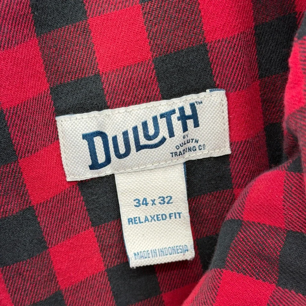 Duluth Trading‎ Ballroom Double Flex Flannel Lined Insulated Jeans Men's 34 x 32